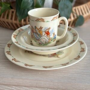Vintage Royal Dalton Bunnykins Children's Dining Set (plate, bowl, cup)
